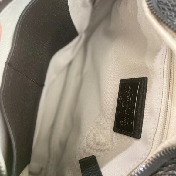 VALENTINO MESSENGER BAG LEATHER MADE IN ITALY BLACK EMO VERSATILE CARRYALL - Picture 7 of 16